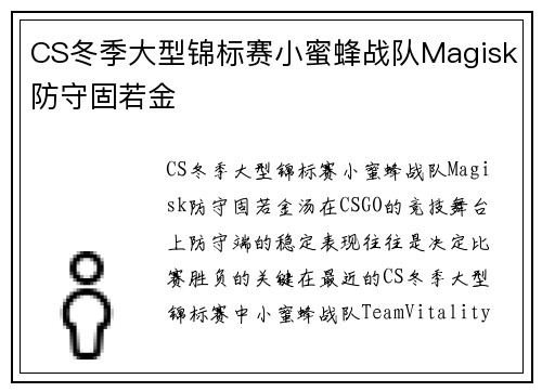 CS冬季大型锦标赛小蜜蜂战队Magisk防守固若金